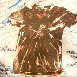 Bella canvas brown/cream tie dye tee